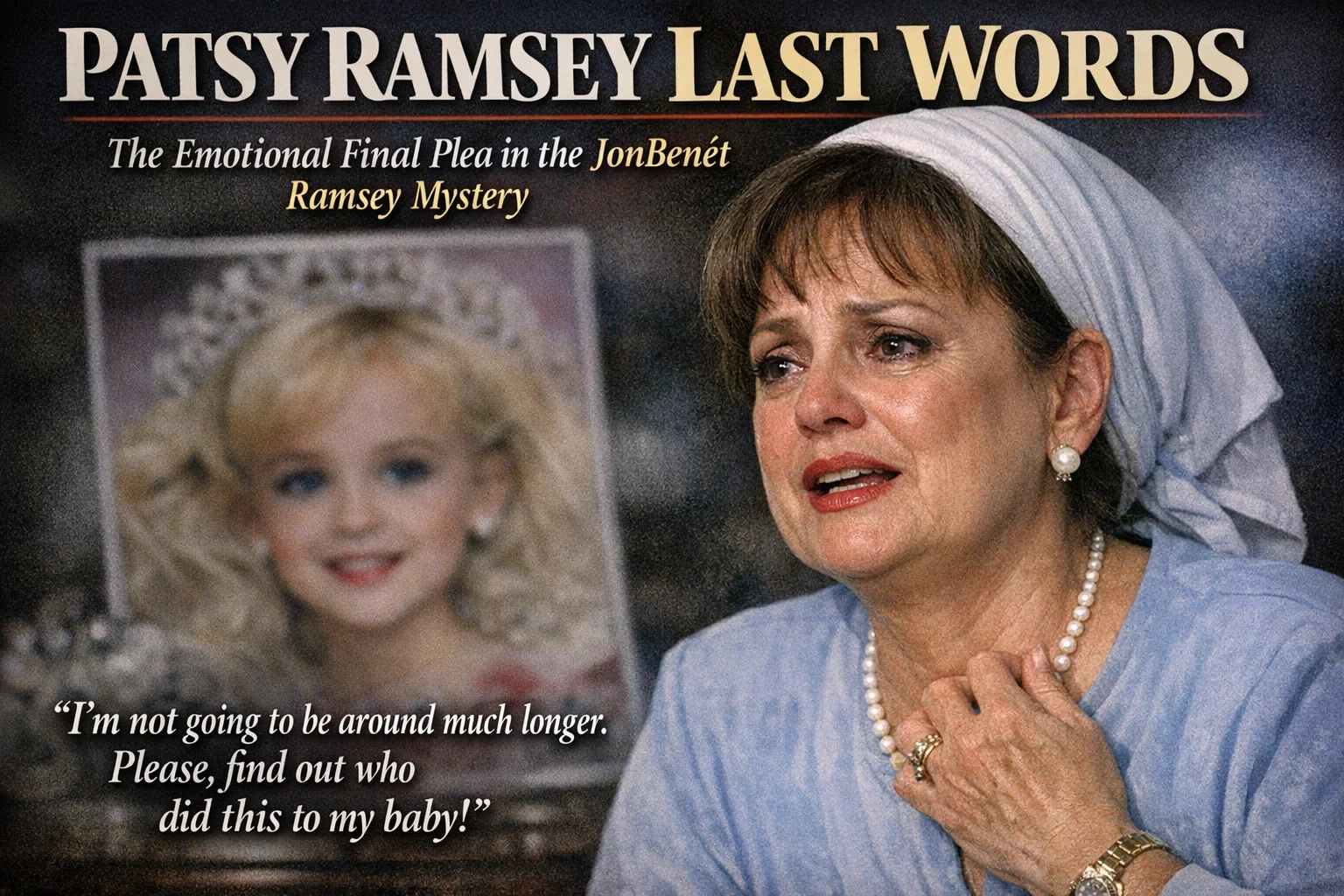 Patsy Ramsey Last Words: the Emotional Final Plea in the JonBenét ...